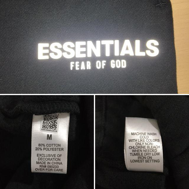 FEAR OF GOD(フィアオブゴッド)の★FOG ESSENTIALS★ スウェットショーツ ブラック/シルバー［M］ メンズのパンツ(ショートパンツ)の商品写真