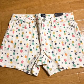 ギャップキッズ(GAP Kids)の新品 GAP 女の子 ショートパンツ デニム 150cm 白(パンツ/スパッツ)