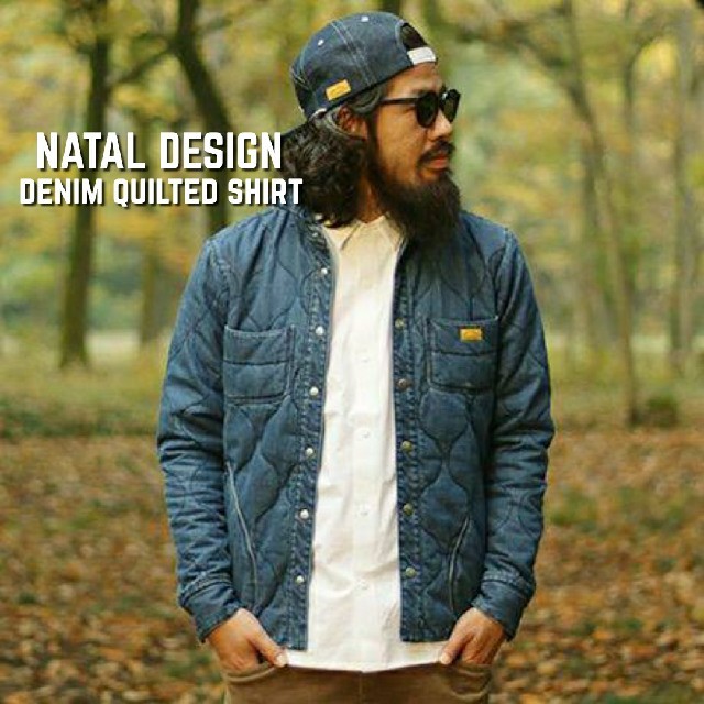 ネイタルデザイン NATAL DESIGN デニムキルテッドシャツ-