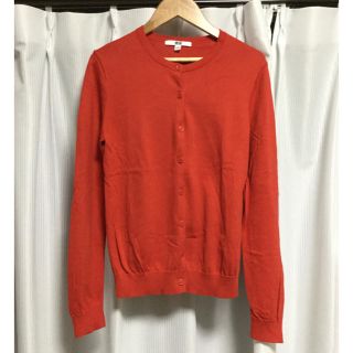 ユニクロ(UNIQLO)の値下げ　ユニクロ　UVカット　カーディガン　オレンジ　レッド(カーディガン)