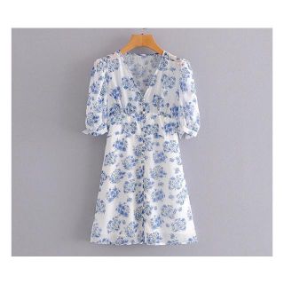 ザラ(ZARA)の1821＊S/S 花柄 ワンピース(ミニワンピース)