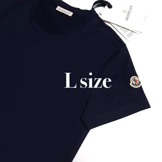 MONCLER(モンクレール)のモンクレール MONCLER Tシャツ L レディース ネイビー 新品未使用 レディースのトップス(Tシャツ(半袖/袖なし))の商品写真