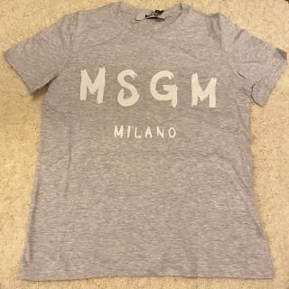 エムエスジイエム(MSGM)の【mai 様専用】MSGM ペイントブラッシュ ロゴ Tシャツ グレー S(Tシャツ(半袖/袖なし))