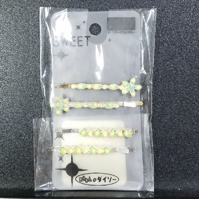 ヘアピン グリーン レディースのヘアアクセサリー(ヘアピン)の商品写真