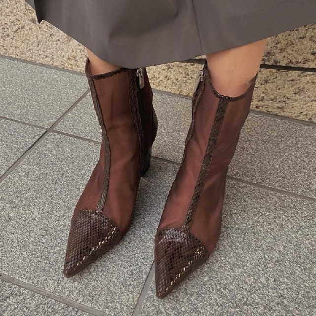 アメリヴィンテージ   MESH PIPING BOOTS