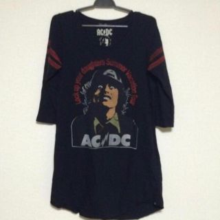 ヒステリックグラマー(HYSTERIC GLAMOUR)のHYSTERIC GLAMOUR☆ラグランワンピース☆AC/DC(ひざ丈ワンピース)