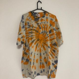 タイダイ染めTシャツ オレンジ系(Tシャツ/カットソー(半袖/袖なし))