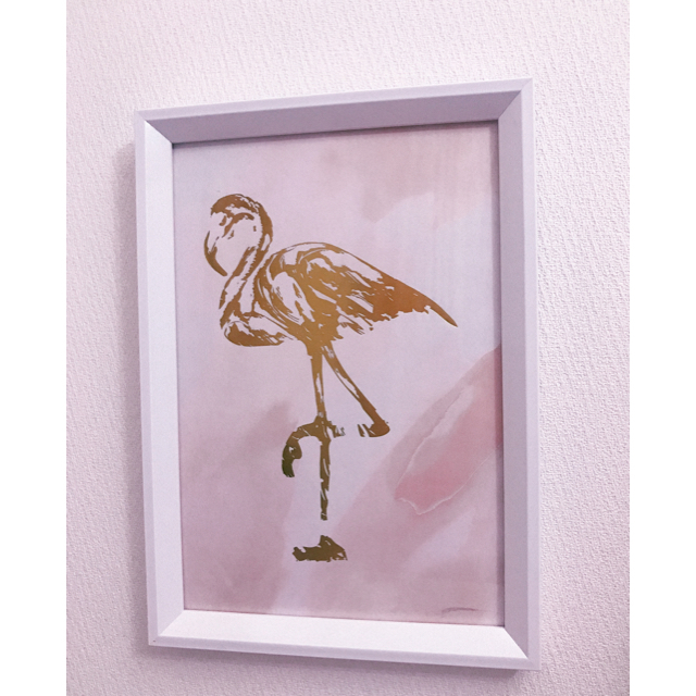 Francfranc(フランフラン)のFrancfranc🦩💕フラミンゴの絵 エンタメ/ホビーの美術品/アンティーク(絵画/タペストリー)の商品写真