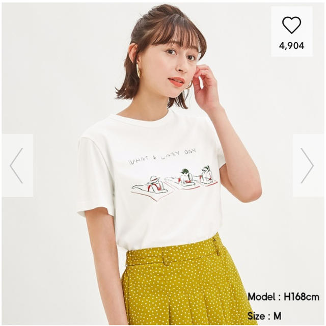 GU(ジーユー)のGU グラフィックT(半袖)YUKO SAEKI2JN+E レディースのトップス(Tシャツ(半袖/袖なし))の商品写真