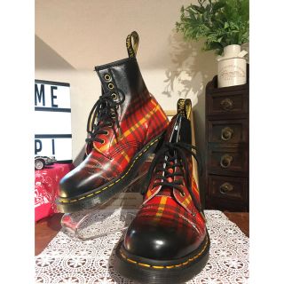 ドクターマーチン(Dr.Martens)の良品 ドクターマーチン Dr.Martens ８ホール UK7 チェック柄(ブーツ)