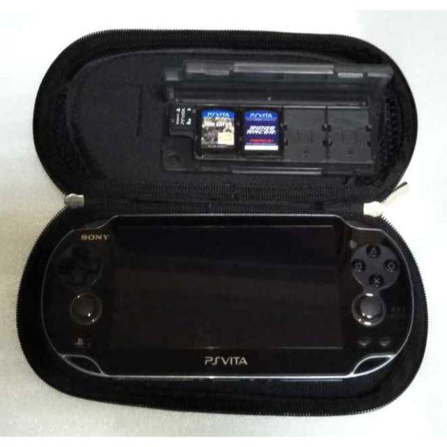 エンタメ/ホビー美品 PS Vita 3G/WiFi PCH-1100＋メモリーカード・ソフト