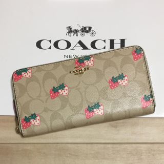 COACH   新品 [COACH コーチ 長財布 いちご柄 イチゴ 苺の通販 by