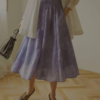 アメリヴィンテージ(Ameri VINTAGE)のAMERI MEDI LAMP EMBROIDERY SKIRT(ロングスカート)