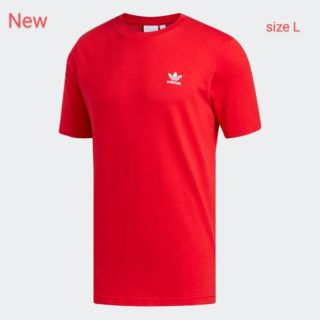 アディダス(adidas)の新品 L adidas originals Tシャツ ワンポイント ロゴT 赤(Tシャツ/カットソー(半袖/袖なし))