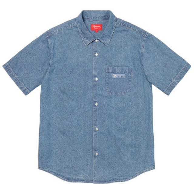 上品なスタイル Supreme - 新品L シュプリーム デニムシャツ ブルー シャツ