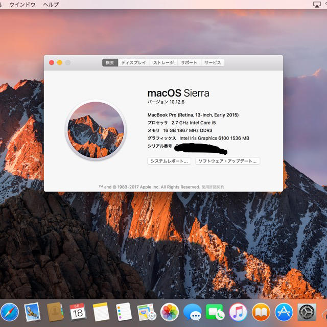 Apple Macbook pro 2015 13インチ Apple Macbook pro 2015 13インチ