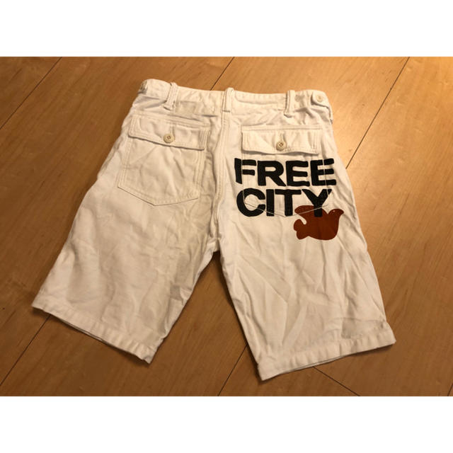 free cityハーフパンツ フリーシティ サイズ28 ホワイトデニム