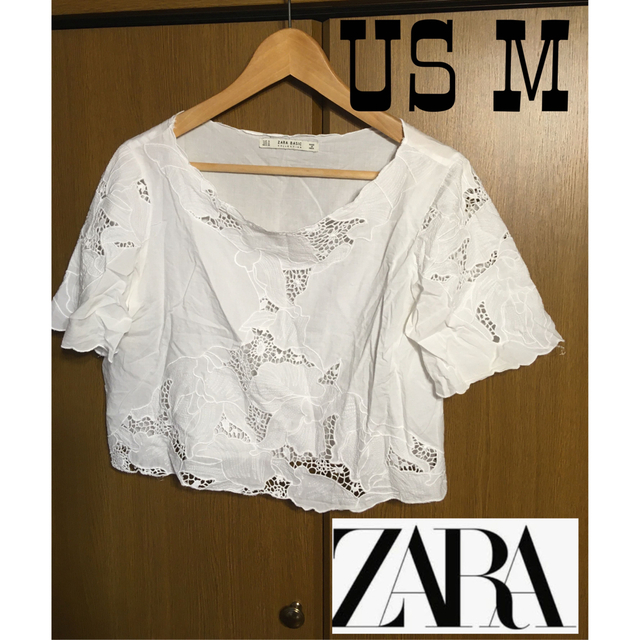 ZARA(ザラ)のZARA 花柄 レース ブラウス トップス レディースのトップス(シャツ/ブラウス(半袖/袖なし))の商品写真