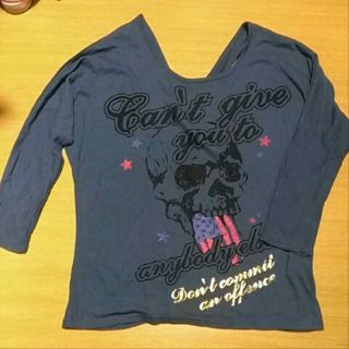 セシルマクビー(CECIL McBEE)のスカル背中あきロンT(Tシャツ(長袖/七分))