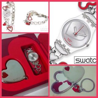 スウォッチ(swatch)の腕時計♡ハートケース＆ミラー付(腕時計)