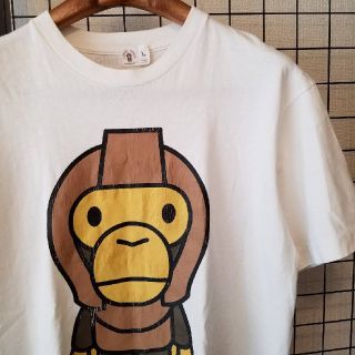 アベイシングエイプ(A BATHING APE)のA BATHING APE BABY MILO プリント入り半袖カットソー(Tシャツ/カットソー(半袖/袖なし))