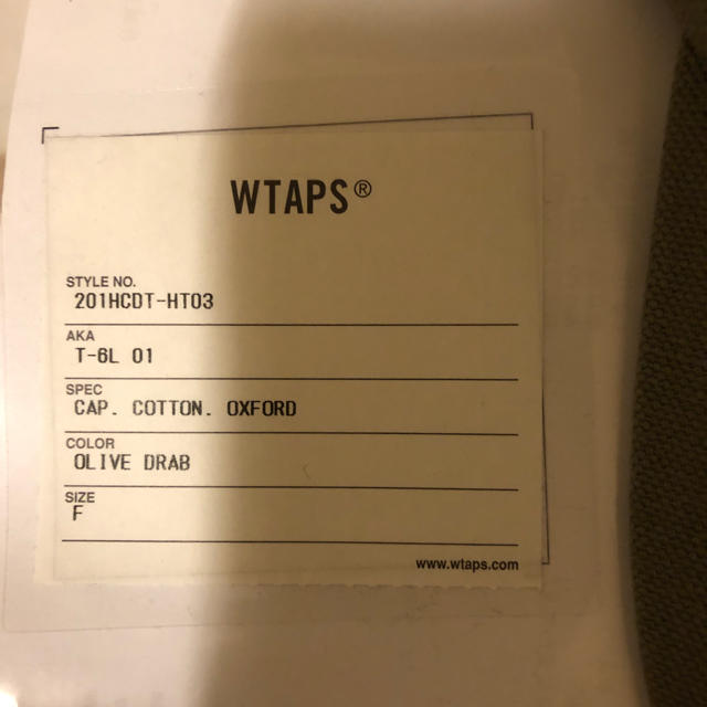 W)taps(ダブルタップス)のwtaps 20SS  OXFORD CAP メンズの帽子(キャップ)の商品写真