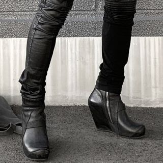 Rick Owens - Rick owens ウェッジソールヒールブーツの通販｜ラクマ