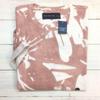 アバクロンビーアンドフィッチ(Abercrombie&Fitch)の新品【メンズXS】★アバクロ★かなり厚手！人気の花柄半袖Ｔシャツ/ピンク/総柄(Tシャツ/カットソー(半袖/袖なし))