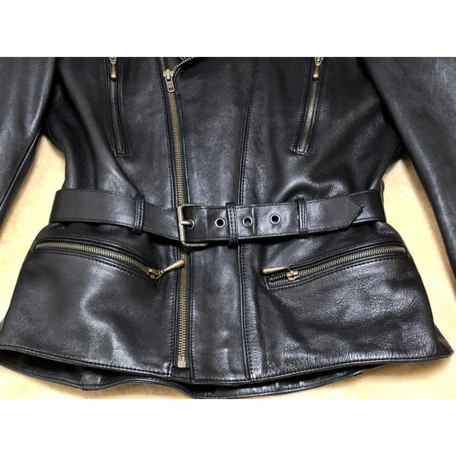 ☆南海部品 NANKAI ナンカイ レディース レザージャケット 黒/LL