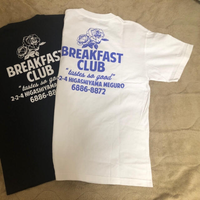 白のみ BREAKFAST  CLUB TOKYO Tシャツ Mサイズ