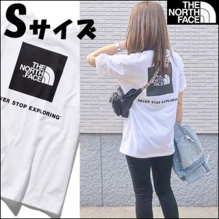 セール★Sサイズ★ノースフェイス スクエア ロゴ Tシャツ 白