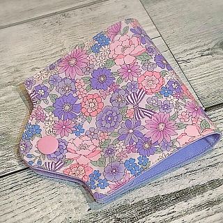 新作　【ハンドメイド】　仮置きマスクケース　リボン&花柄　フラワー　リバティ(ポーチ)