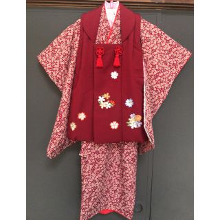 【最終値下げ】★七五三★3歳用★着物(被布)、小物セット★used美品(和服/着物)