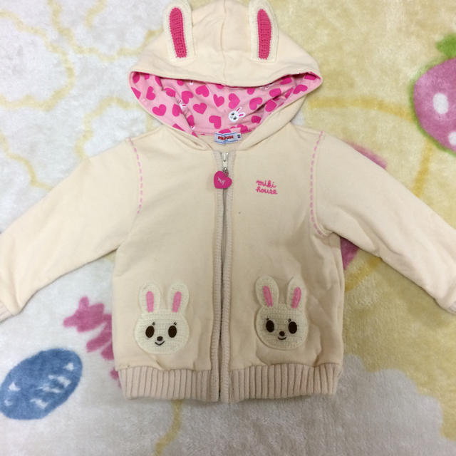 mikihouse(ミキハウス)のミキハウス 90cmパーカー キッズ/ベビー/マタニティのキッズ服女の子用(90cm~)(カーディガン)の商品写真