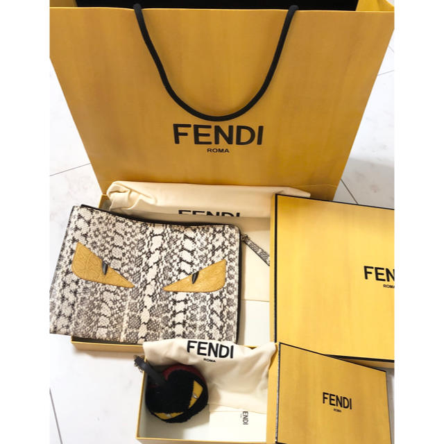 FENDI - レア　美品　FENDI モンスター　パイソン　クラッチバッグセット