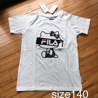 フィラ(FILA)のFILA×ハローキティ　Tシャツ　白　140cm (Tシャツ/カットソー)