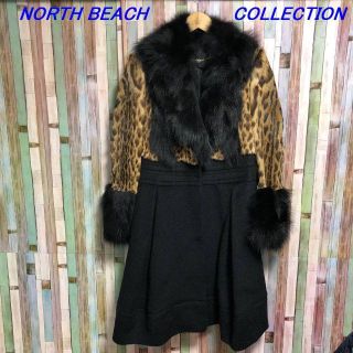 NORTH BEACH COLLECTION レオパード ファーコートの通販 by