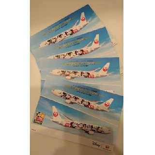 ジャル(ニホンコウクウ)(JAL(日本航空))のJAL ポストカード ミッキー90周年記念 4枚(ノベルティグッズ)