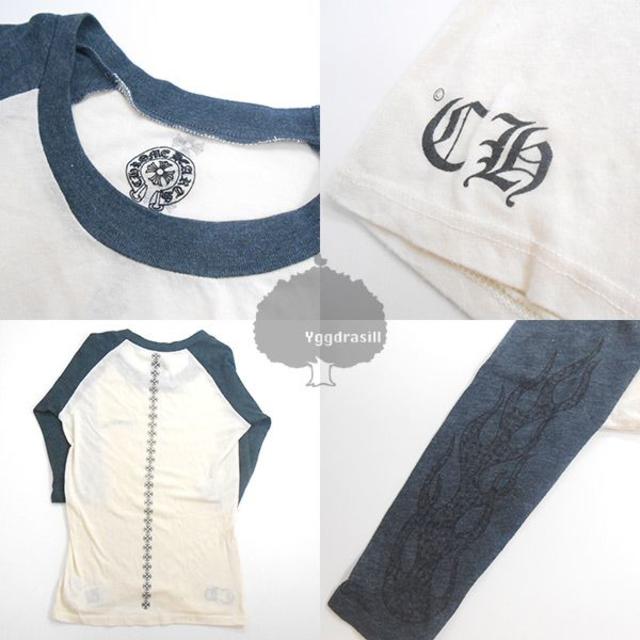 Chrome Hearts(クロムハーツ)のYGG★正規本物 クロムハーツ レディース 七分袖 Tシャツ アイボリー レディースのトップス(Tシャツ(長袖/七分))の商品写真