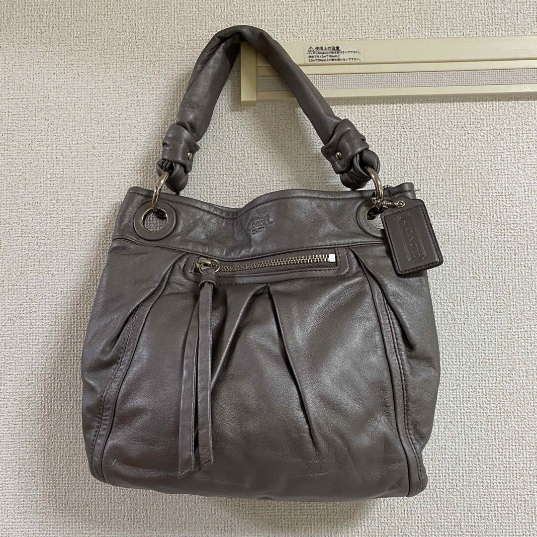 COACH - ※新品購入•一度使用のみ※ COACH 2WAY ショルダーバッグ グレー ...