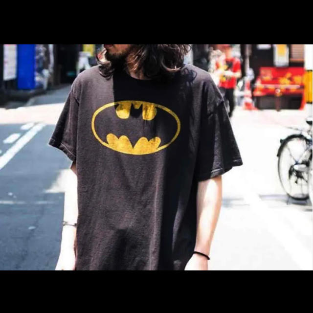 Santa Monica(サンタモニカ)の貴重 80s ビンテージ USA製 BATMAN バットマン デカロゴ Tシャツ メンズのトップス(Tシャツ/カットソー(半袖/袖なし))の商品写真