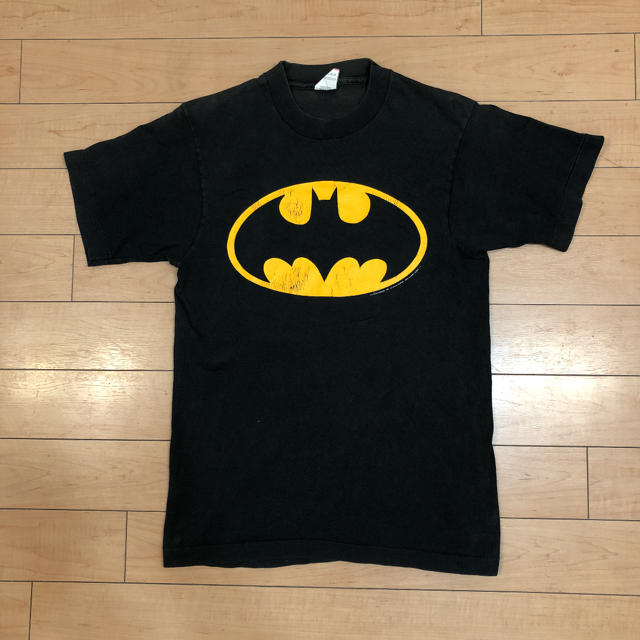 Santa Monica(サンタモニカ)の貴重 80s ビンテージ USA製 BATMAN バットマン デカロゴ Tシャツ メンズのトップス(Tシャツ/カットソー(半袖/袖なし))の商品写真