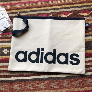 アディダス(adidas)の新品 アディダス adidas クラッチバッグ ポーチ 書類ケース キャンバス地(セカンドバッグ/クラッチバッグ)