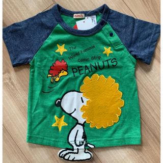 ピーナッツ(PEANUTS)の★新品タグ付★PEANUTS スヌーピーTシャツ /90サイズ /グリーン(Tシャツ/カットソー)