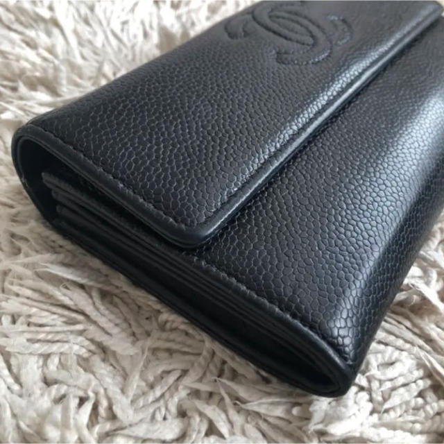 美品　CHANEL シャネル  長財布　キャビアスキン