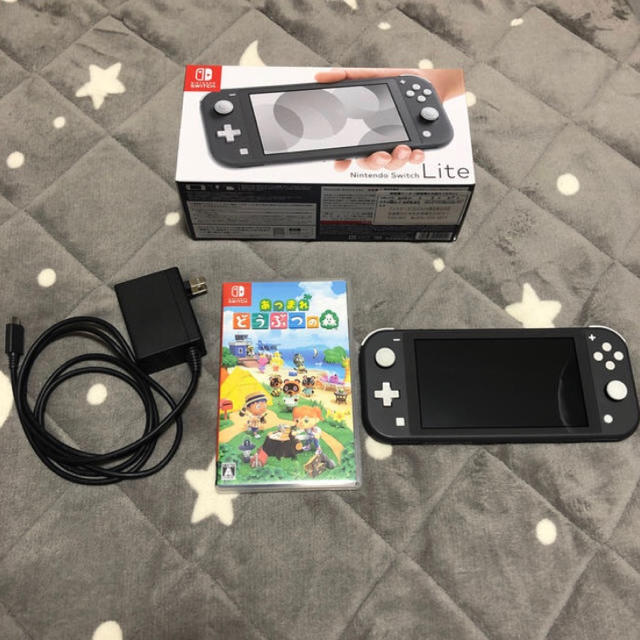 任天堂　ニンテンドー　スイッチライト　グレー　どうぶつの森　セット