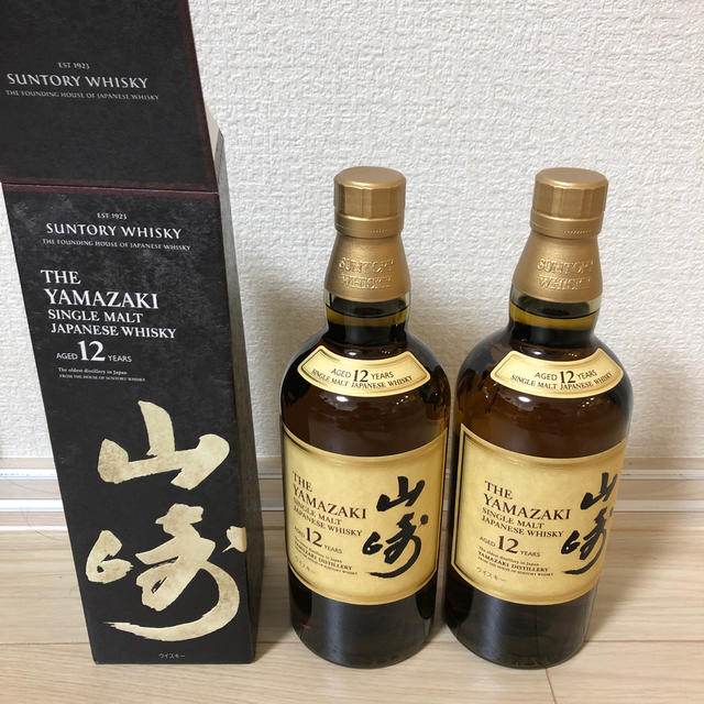 サントリー(サントリー)のサントリー 山崎 12年 2本セット 匿名 送料込 食品/飲料/酒の酒(ウイスキー)の商品写真