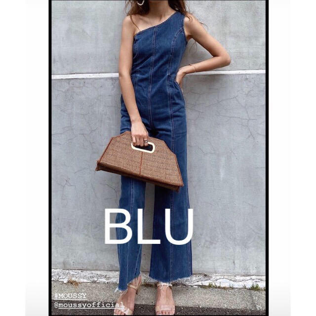 MOUSSY ONE SHOULDER DENIM JUMP SUIT