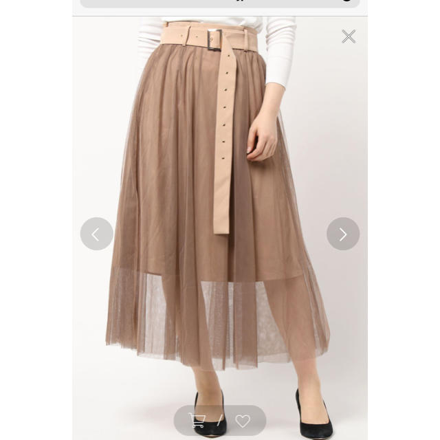 REDYAZEL(レディアゼル)の美品♡REDYAZEL ベルト付きチュールスカート レディースのスカート(ロングスカート)の商品写真