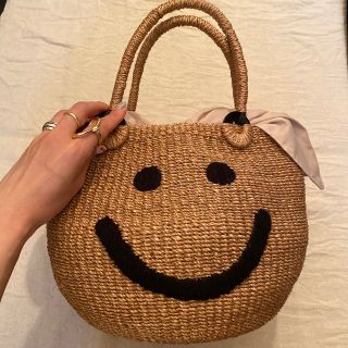 アジョリー(a-jolie)の☁️Smile☁️カゴバッグ  新品未使用 (かごバッグ/ストローバッグ)